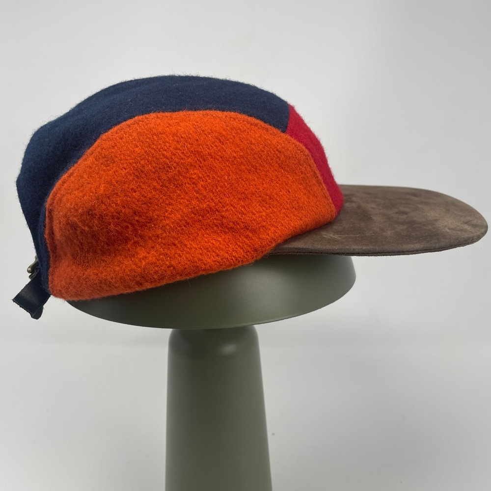 Lake of the Isles Vintage 5 Panel Hat Wool Colorblock Genuine Suede Brim USA - Picture 10 of 10